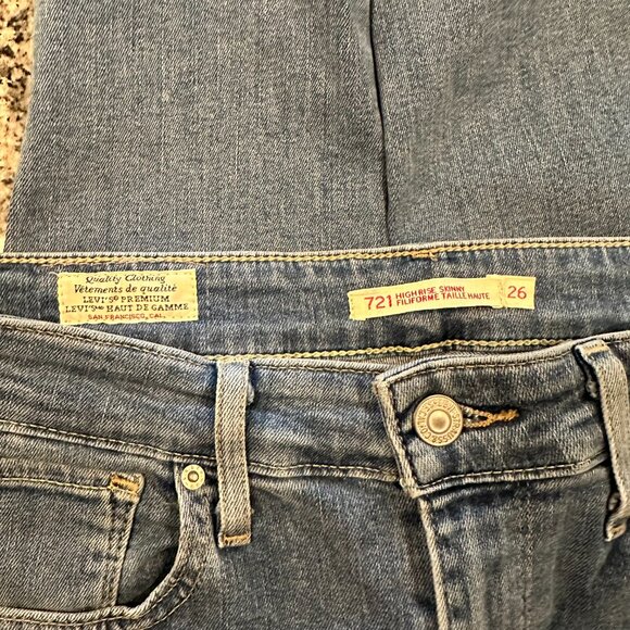 Levi's 721 High Rise Skinny Light Blue Womens Size 26 Premium - Picture 7 of 11